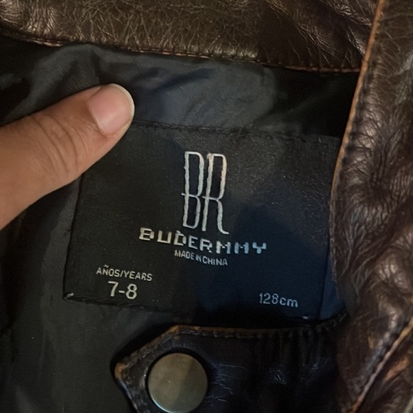 Brown leather like jacket - Picture 2 of 2